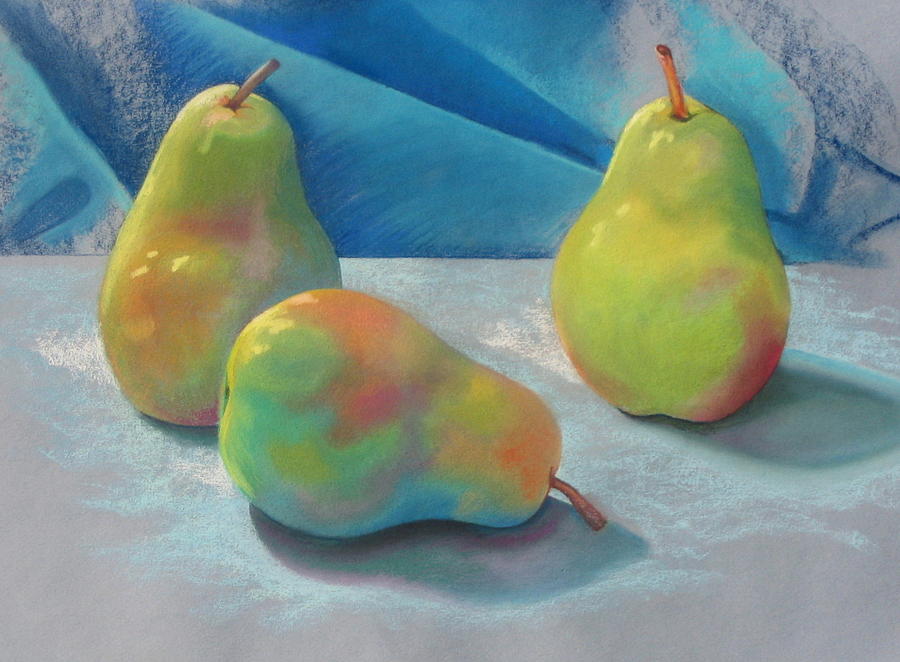 Pears, pastel painting still life Pastel by Shirley Galbrecht