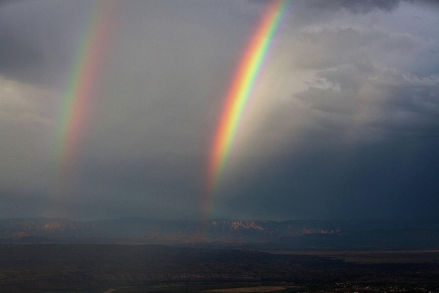 Two Rainbows Photograph by Ron Chilston