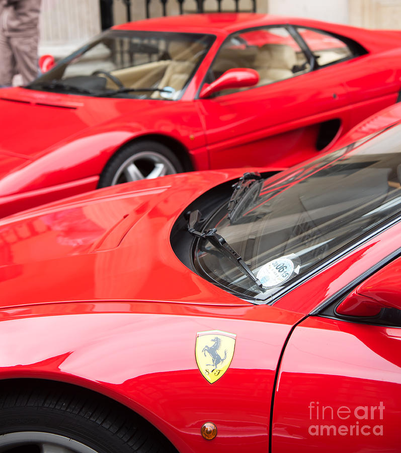 Two red ferraris Photograph by Colin Rayner