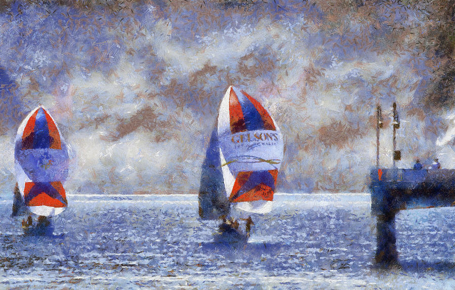 Two Sailing Boats Photograph by Joseph Hollingsworth