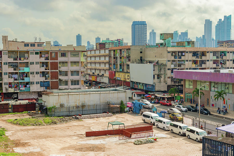 Two sides of Panama city, Panama. Photograph by Marek Poplawski