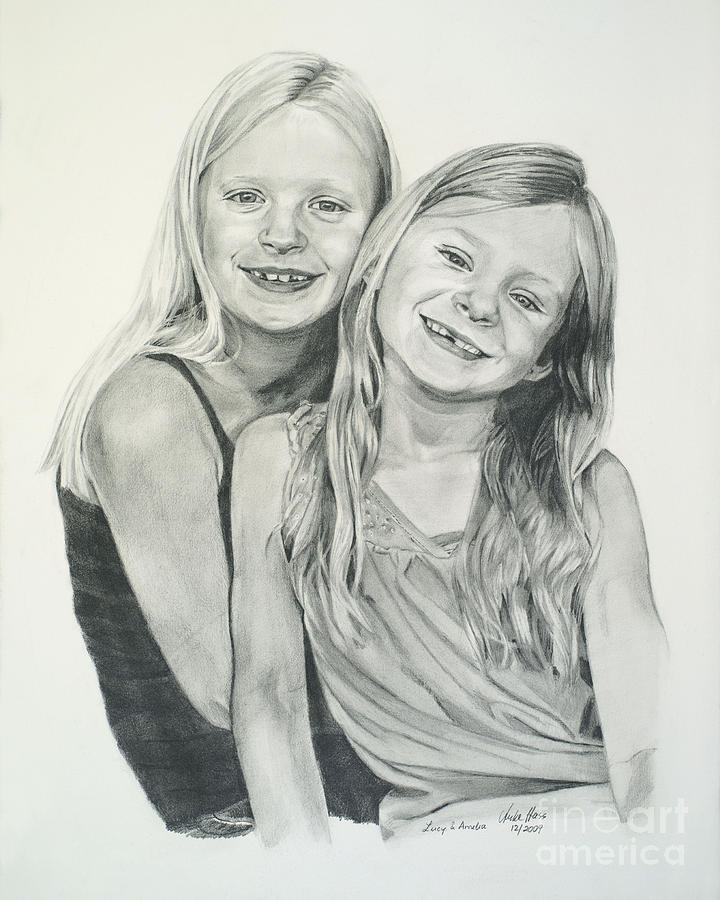 Sisters The Secret Sketch Digital Art by Randy Steele - Pixels