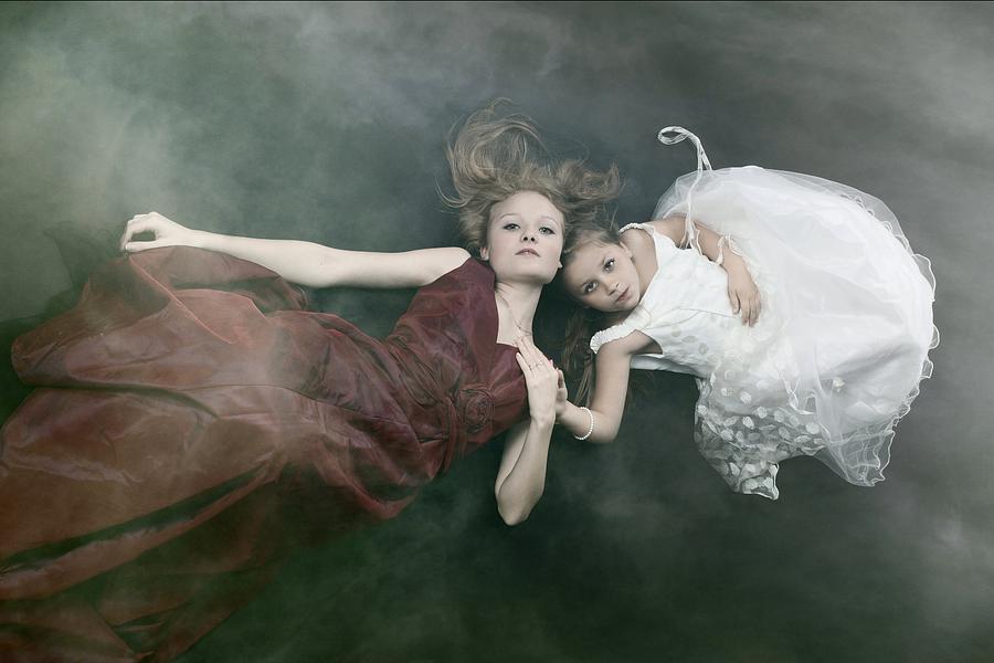 Portrait Photograph - Two Sisters by Olga Mest