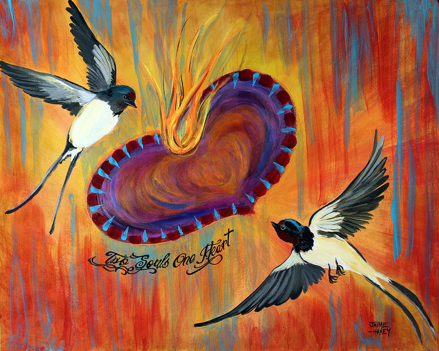Two Souls One Heart Painting by Jaime Haney