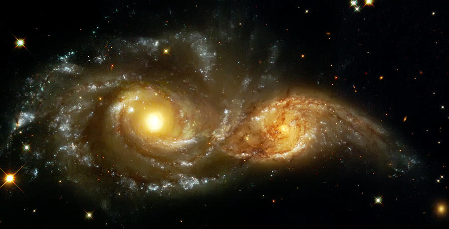 Two Spiral Galaxies Photograph by Jennifer Rondinelli Reilly - Fine Art Photography