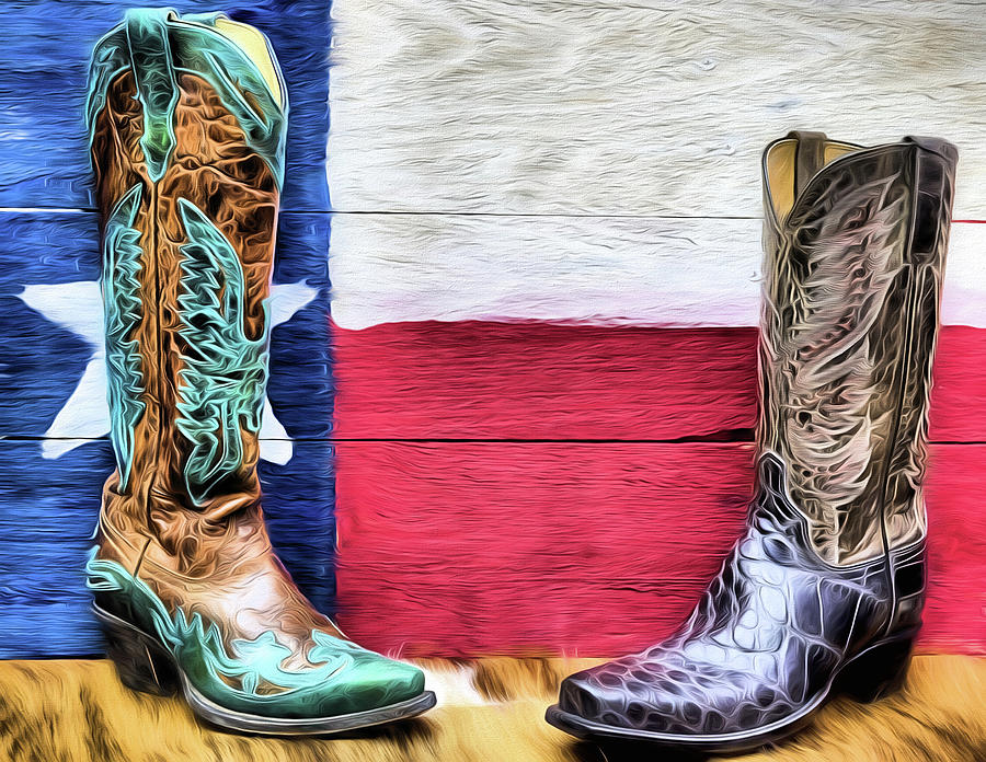 Two Step Texas Digital Art by JC Findley