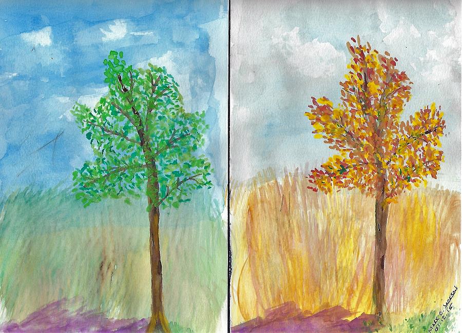 Two Stories of One Tree Painting by Mark C Jackson