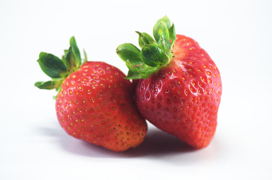 Two Strawberries Photograph by Chris Day