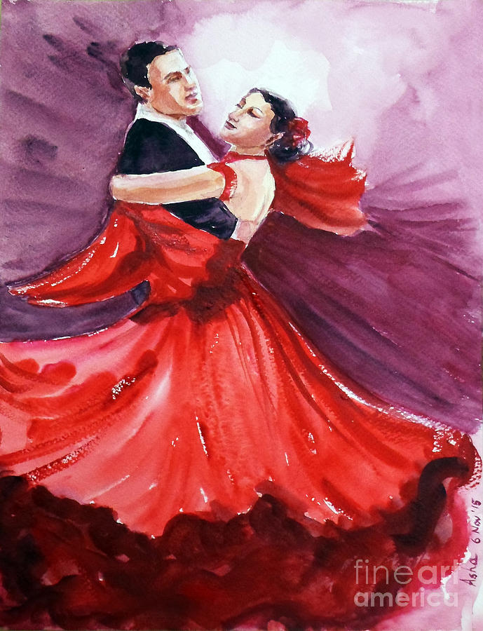 Two to tango Painting by Asha Sudhaker Shenoy