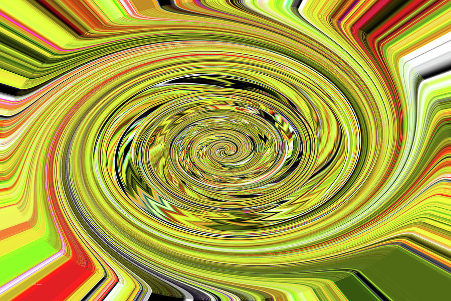 Two Tomato Twirl Abstract Digital Art by Tom Janca