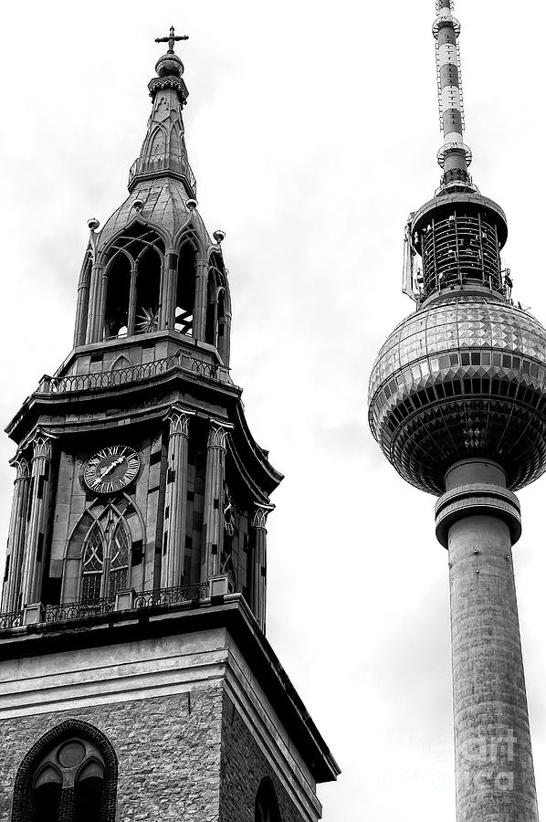 Two Towers in Berlin  Photograph by John Rizzuto