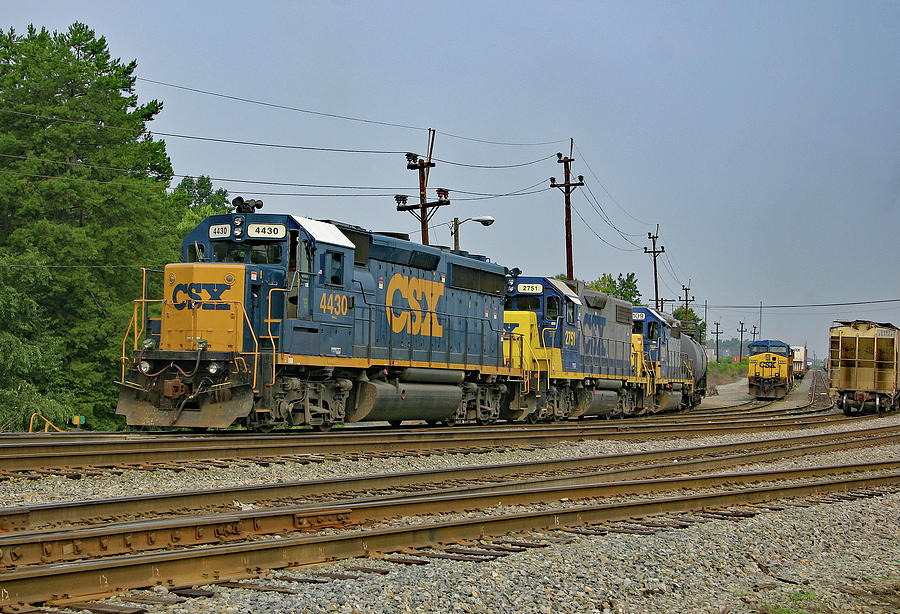 Two Trains in Charlotte Photograph by Joseph C Hinson