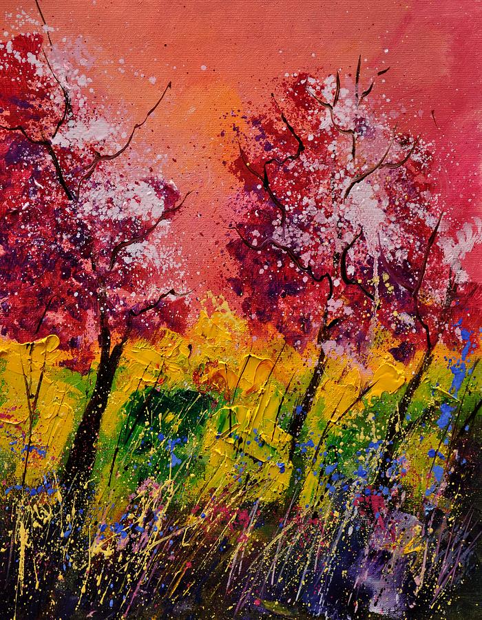 Two Trees Painting by Pol Ledent