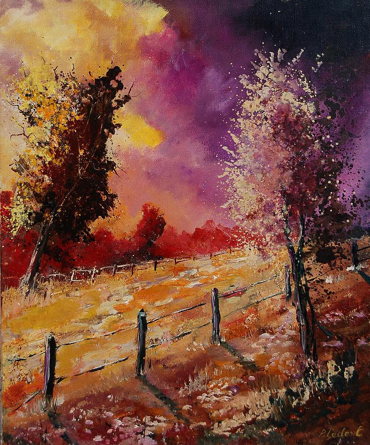 Two trees waiting for the storm Painting by Pol Ledent