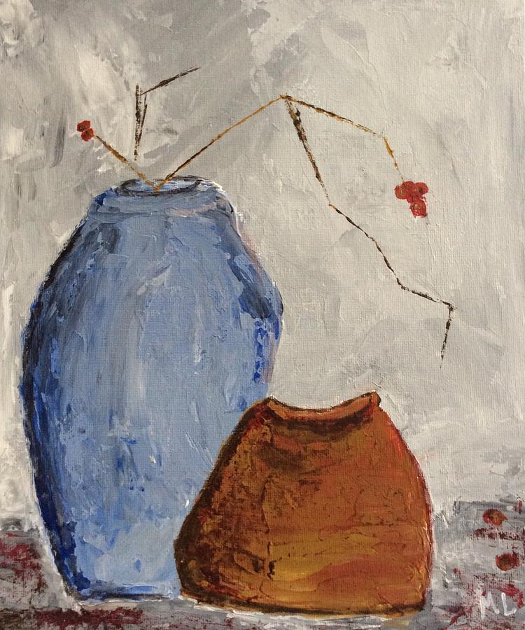 Still Life Painting - Two Vases Still Life by Marlena Leach