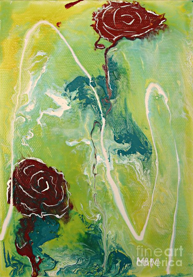 Two Wandering Roses Painting by Mary Mirabal