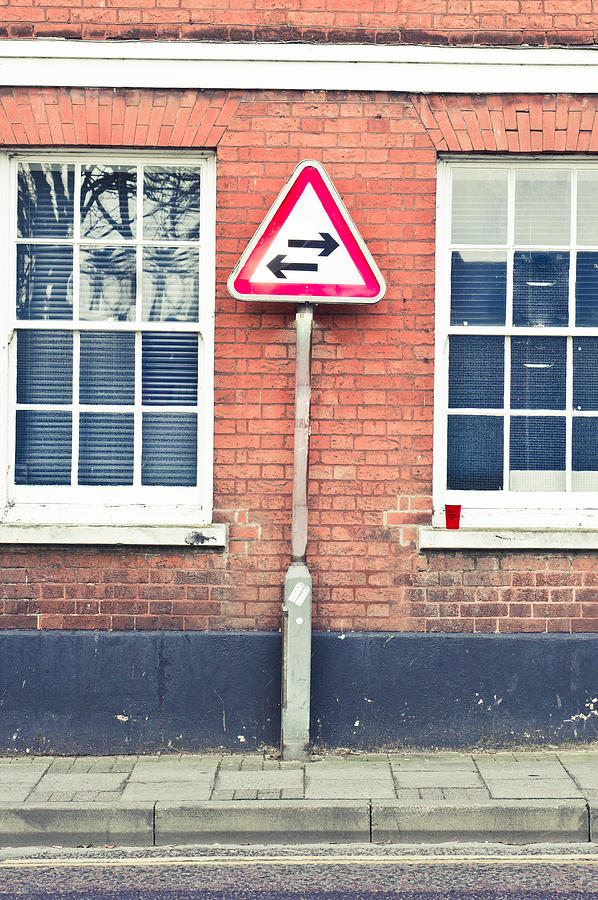 Architecture Photograph - Two way sign by Tom Gowanlock