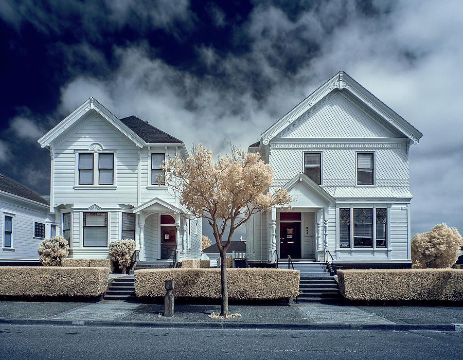 Two White Houses Photograph by Greg Nyquist