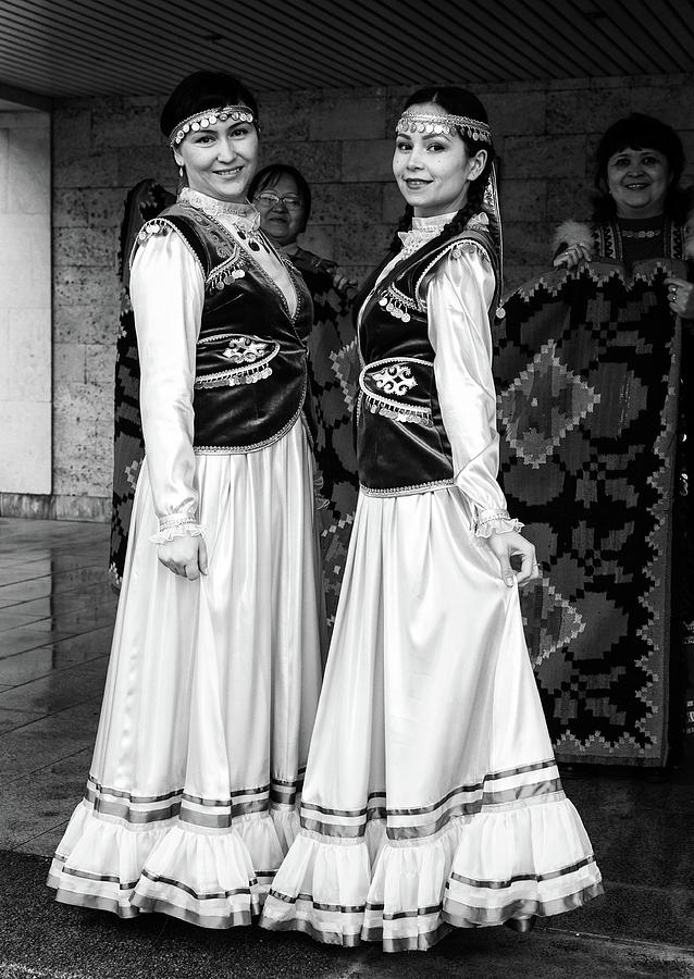 Two Woman in National Russian Bashkir Dress Photograph by John Williams