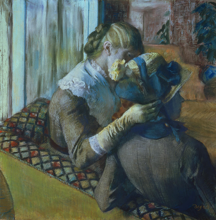 Edgar Degas Painting - Two Women by Edgar Degas