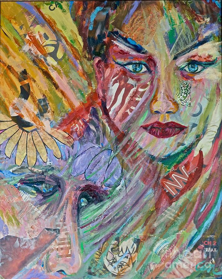 Two Women Mixed Media by Michael Cinnamond