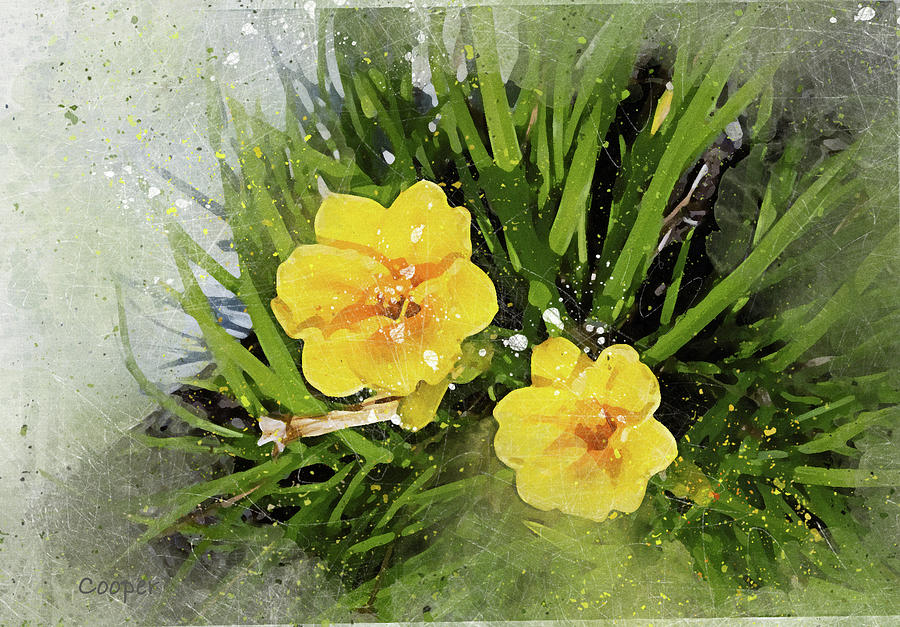 Two Yellow Beauties-2 Digital Art by Peggy Cooper-Hendon