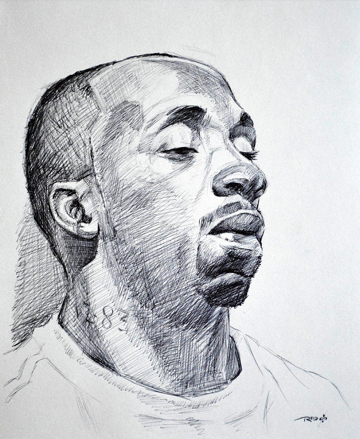 Twon Drawing by Christopher Reid