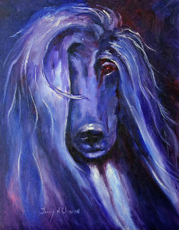 Ty Afghan Hound Painting by Terry Chacon