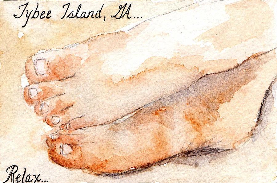 Beach Painting - Tybee - Relax by Alyson Harris