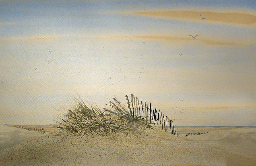 Beach Painting - Tybee Island Dunescape by Rhodes Rumsey