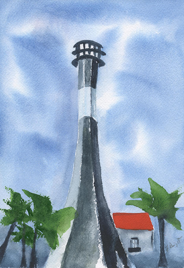 Tybee Island Lighthouse Painting by Frank Bright