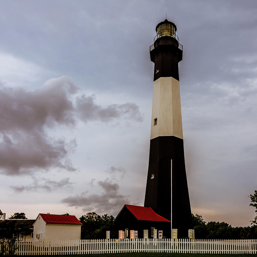 Tybee Island LIghthouse - Square Format Photograph by Debra Martz