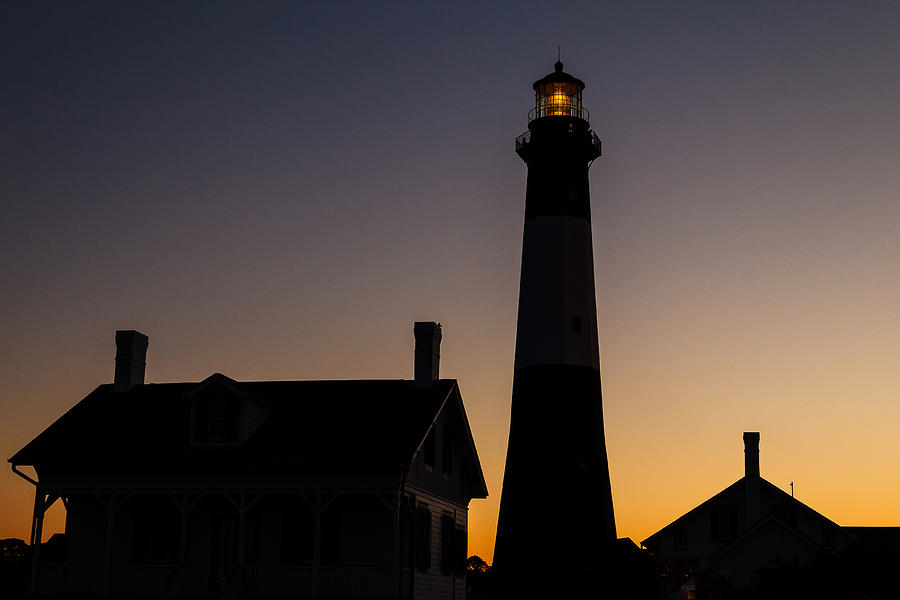 Tybee Island Lighthouse Sunset Photograph by Steven Bateson