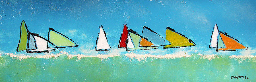 Abstract Painting - Tybee Island Regatta by Rhodes Rumsey