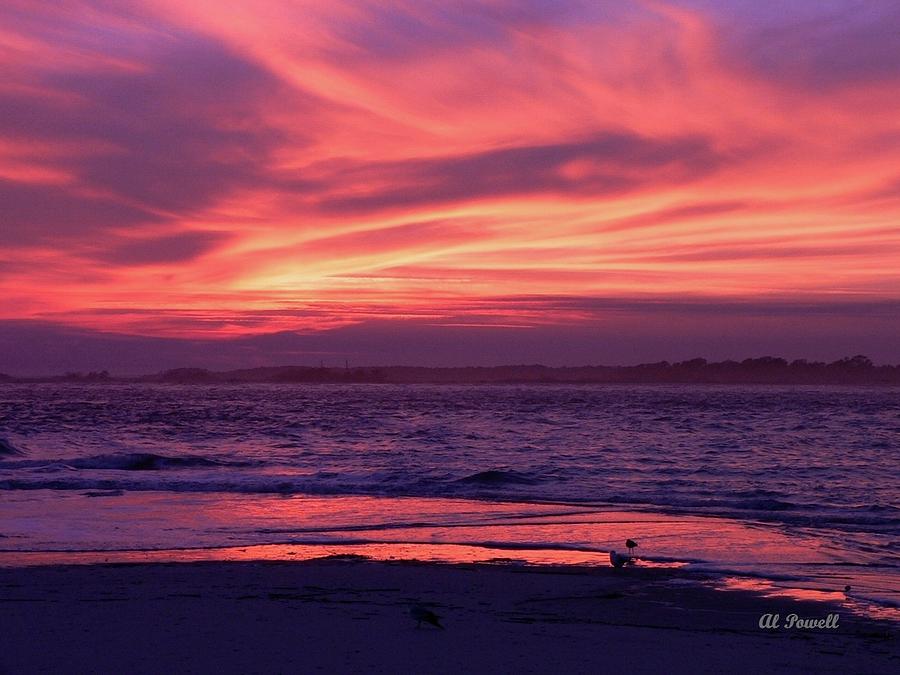 Sunset Photograph - Tybee Island Sunset by Al Powell Photography USA