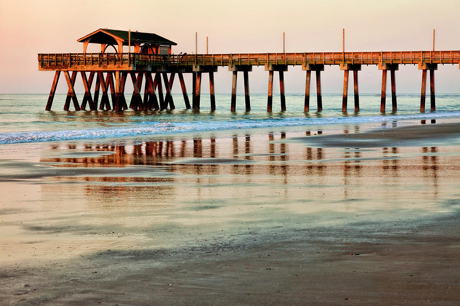 Tybee Pier at Sunrise Photograph by Diana Powell