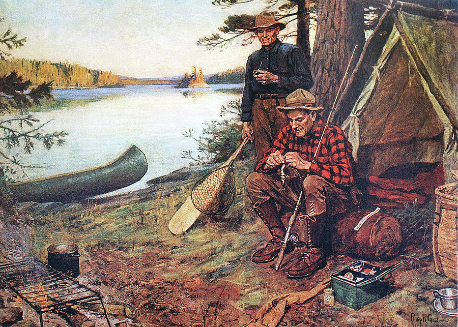 Vintage Painting - Tying One On by Philip R Goodwin