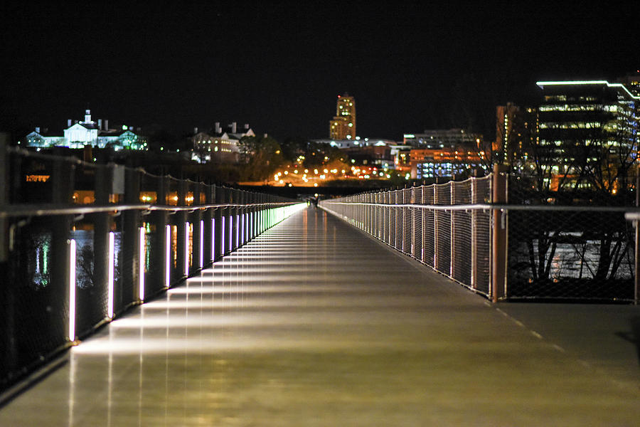Tyler Potterfield Bridge At Night Photograph by Doug Ash