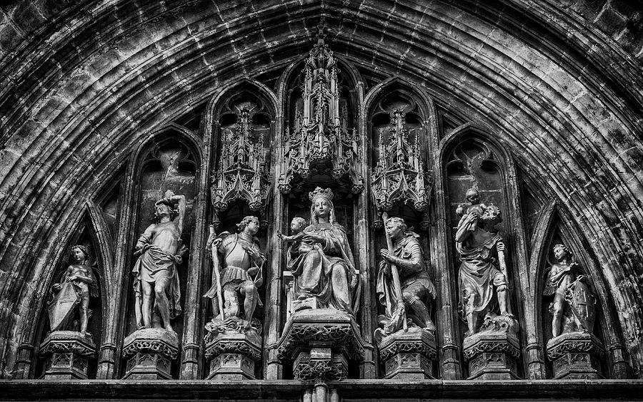 Tympanum from Notre Dame du Sablon Photograph by Pablo Lopez