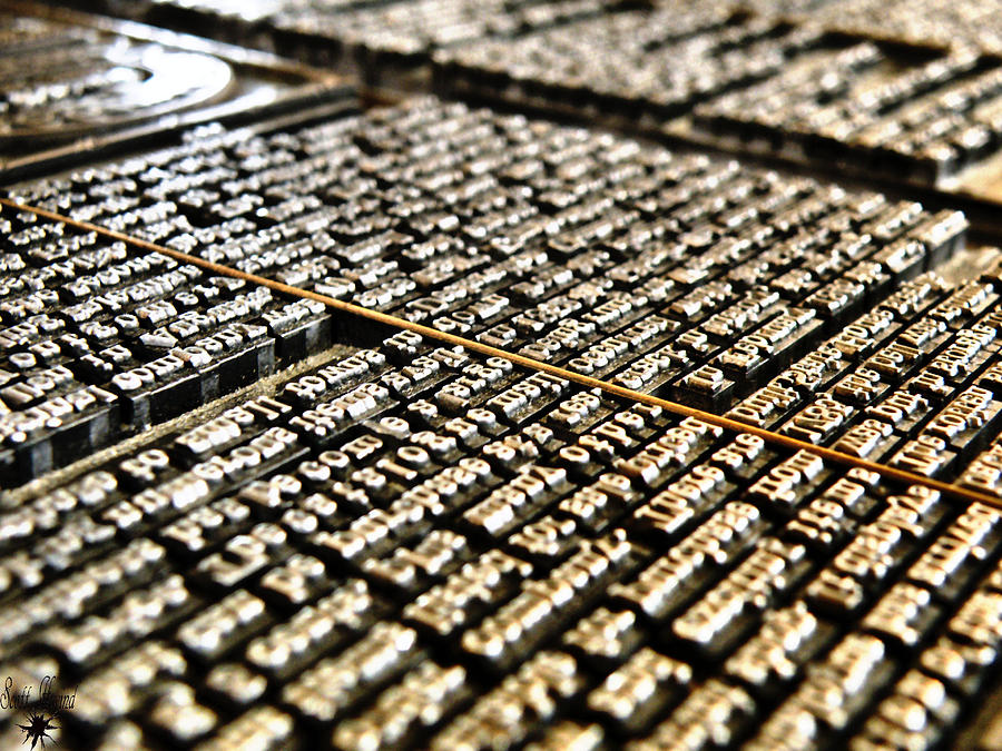 Type Set Photograph by Scott Hovind Type Set Photograph by Scott Hovind