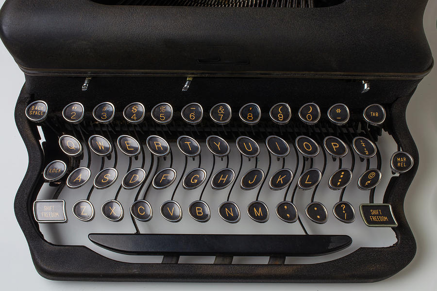 Typewrter Wavy Keys Photograph by Garry Gay