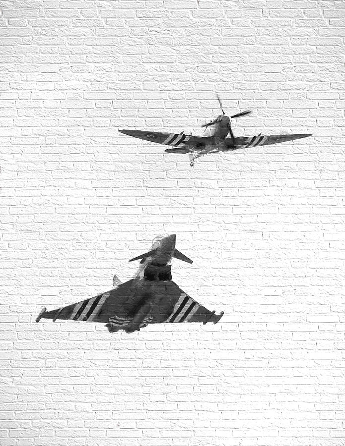 Typhoon and Spitfire Graffiti Digital Art by Roy Pedersen