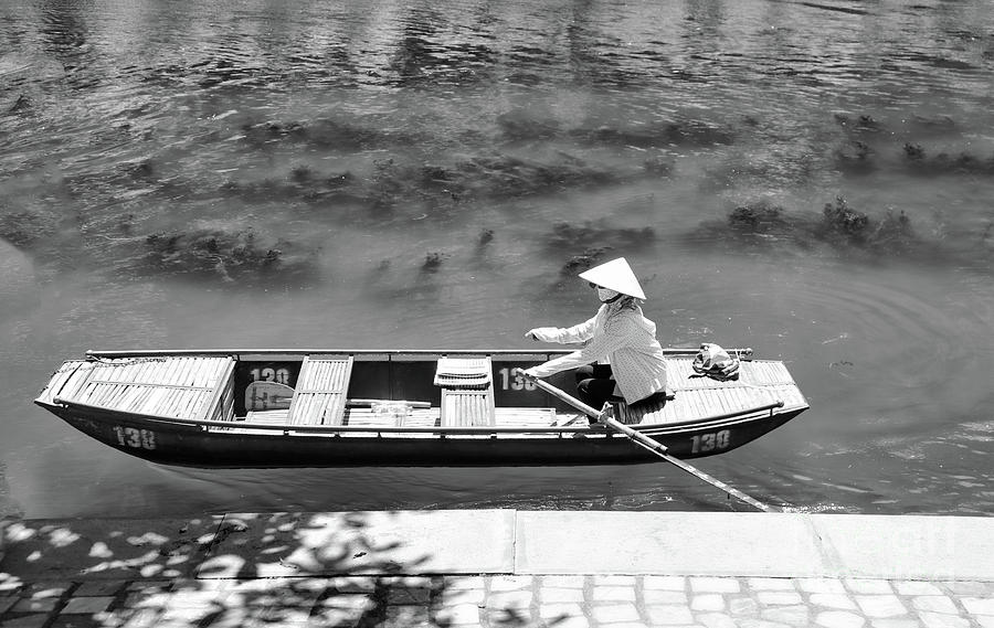 Typical boat Black white  Photograph by Chuck Kuhn