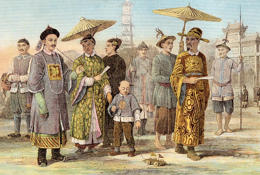 Typical Dress Of The Mongol Race - Drawing by Vintage Design Pics ...
