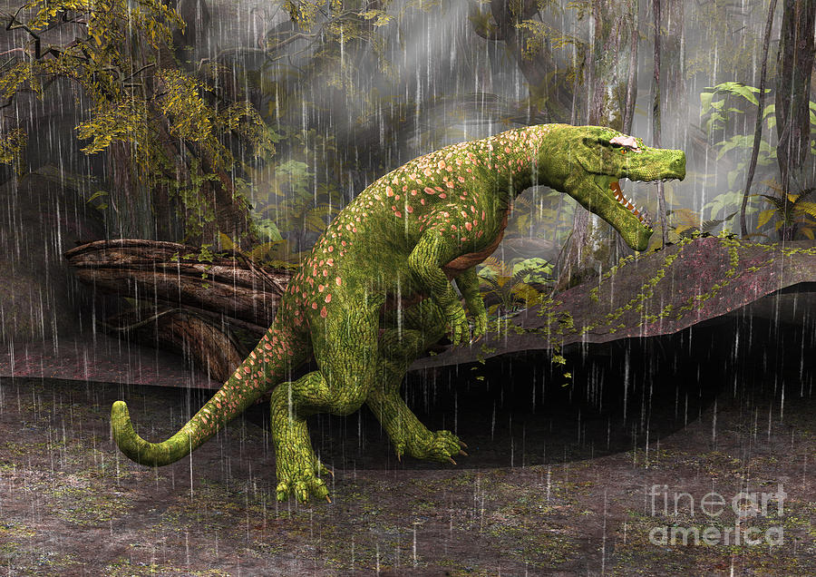 Prehistoric Digital Art - Tyrannosaurus Rex by Design Windmill