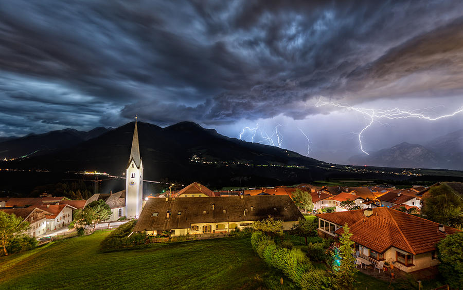 Tyrol Lightning Photograph by Bo Nielsen