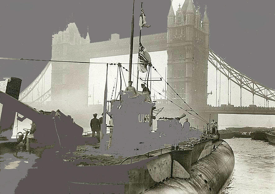 U 155 German submarine Tower of London circa 1918 color added 2016 Photograph by David Lee Guss