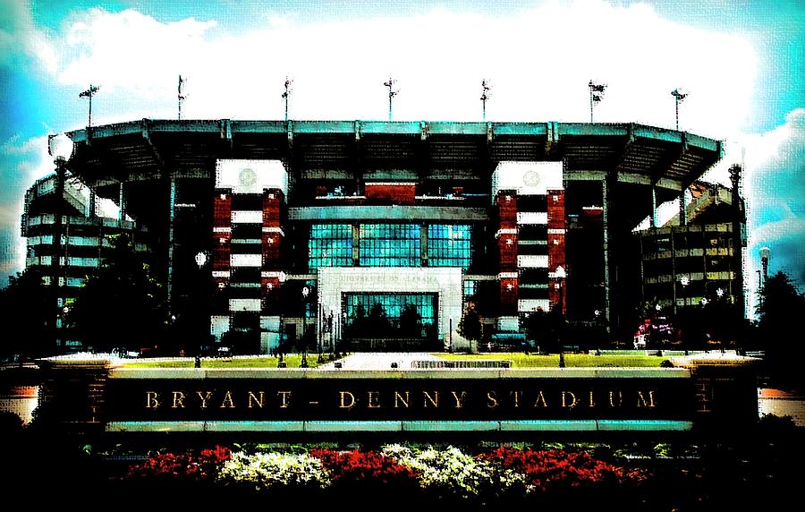 U of A Bryant-Denny_Stadium Mixed Media by DJ Fessenden
