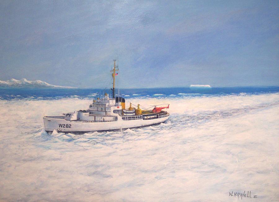 Ships Painting - U. S. Coast Guard Icebreaker Northwind by William Ravell
