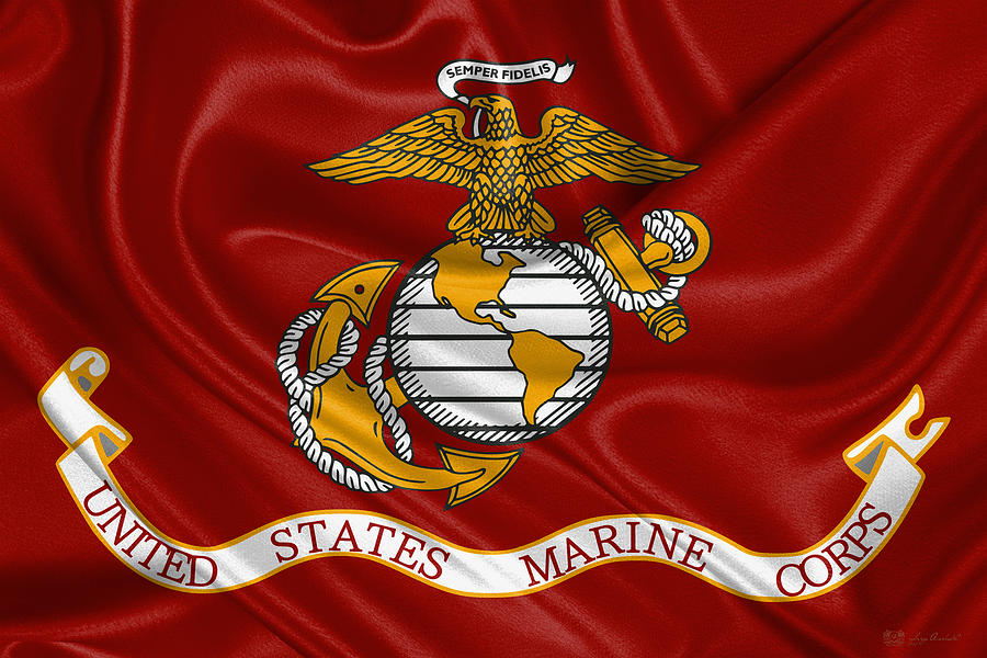 U. S.  Marines - U S M C Corps Flag Digital Art by Serge Averbukh